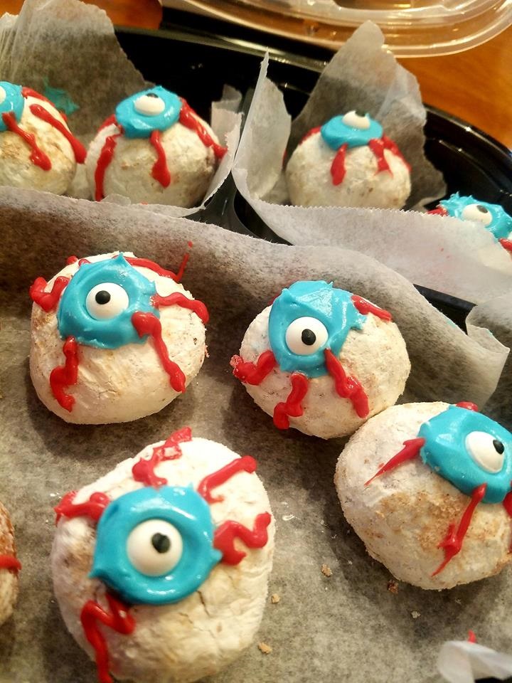 Donut Hole Halloween Eyeballs What's Cookin' Italian Style Cuisine