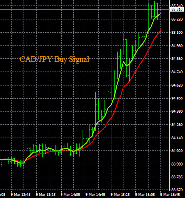Example CAD/JPY Buy Signal 