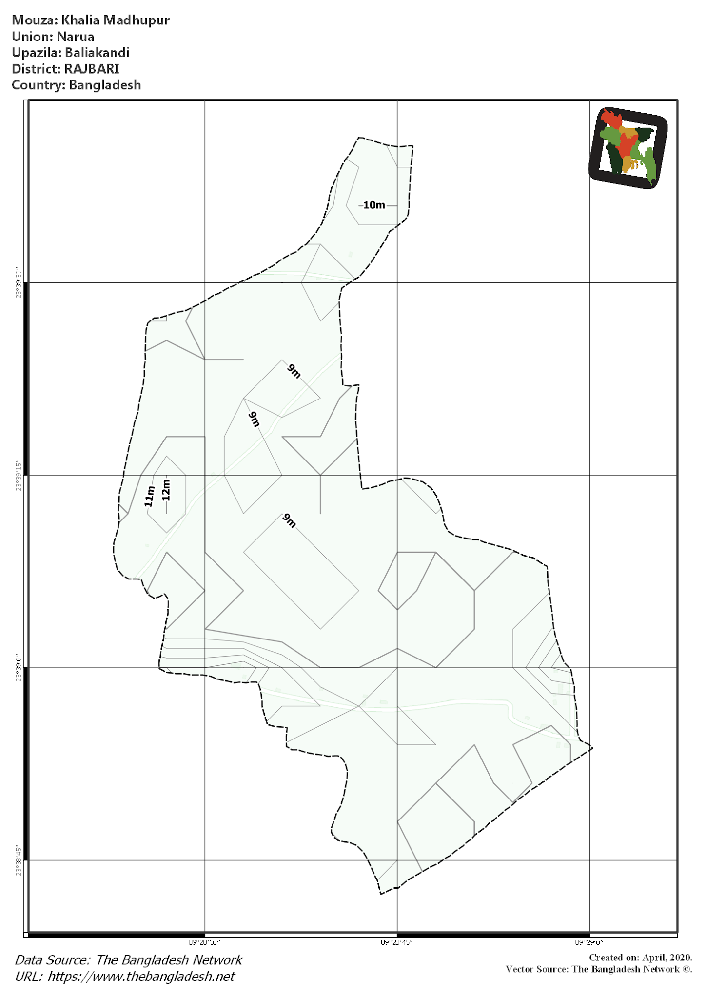 Map of Khalia Madhupur Mouza of Baliakandi Upazila, RAJBARI Map of Khalia Madhupur Mouza of Baliakandi Upazila, RAJBARI, Bangladesh.