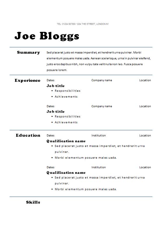 write your own resume