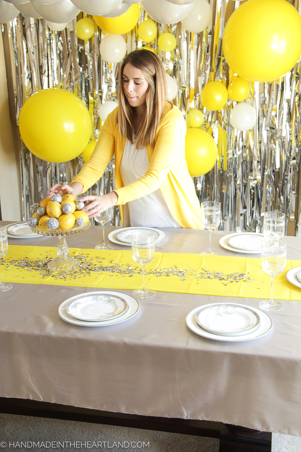bright and happy party decor for new year's party