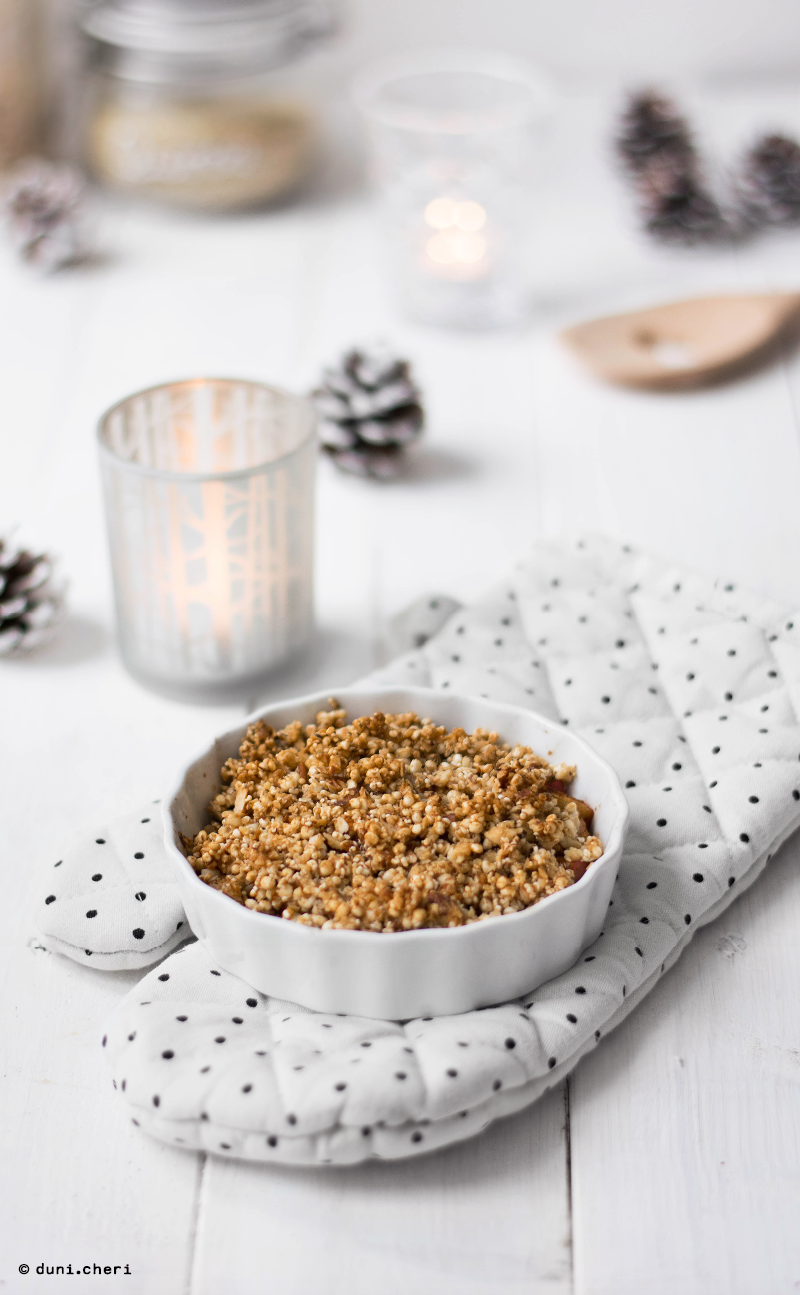 Apple Crumble Kokosöl Quinoa Vegan gesund Rezept Apple Crumble Kokosöl Quinoa Vegan gesund Rezept