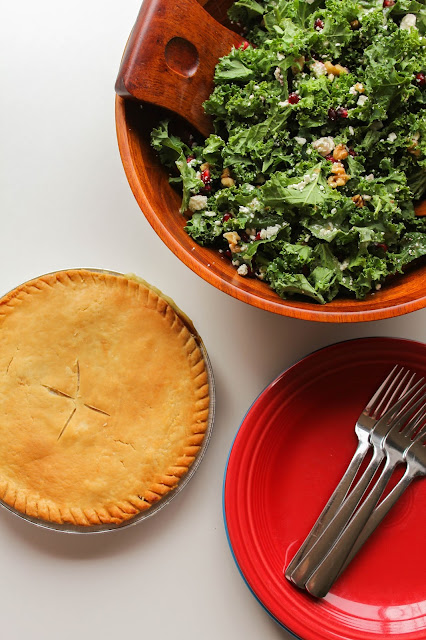 Kale, Walnut & Pomegranate Salad | The Chef Next Door #PotPiePlease