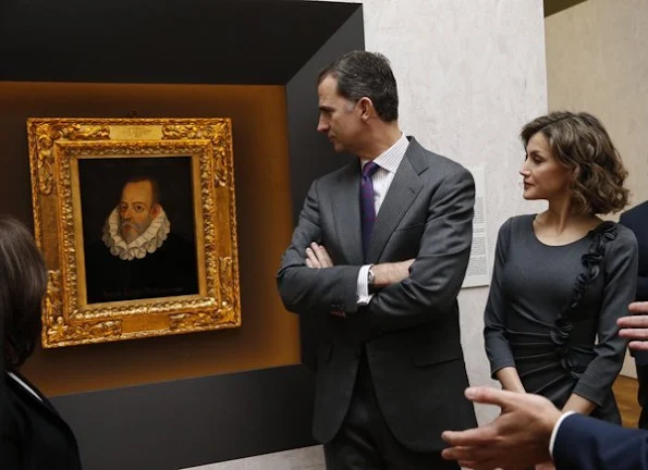 King Felipe and Queen Letizia attended the opening of the exhibition 'Miguel de Cervantes the Myth of Life at National Library