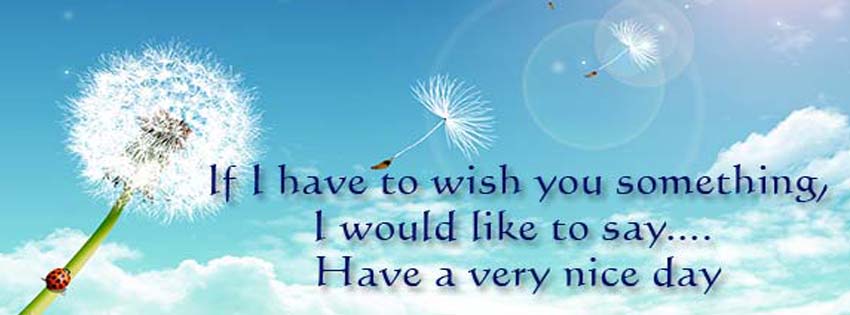Let me wish you. I Wish you a nice Day. Wishing you a nice Day. I Wish you a good Day.