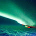 Северното полярно сияние, погледнато от въздуха