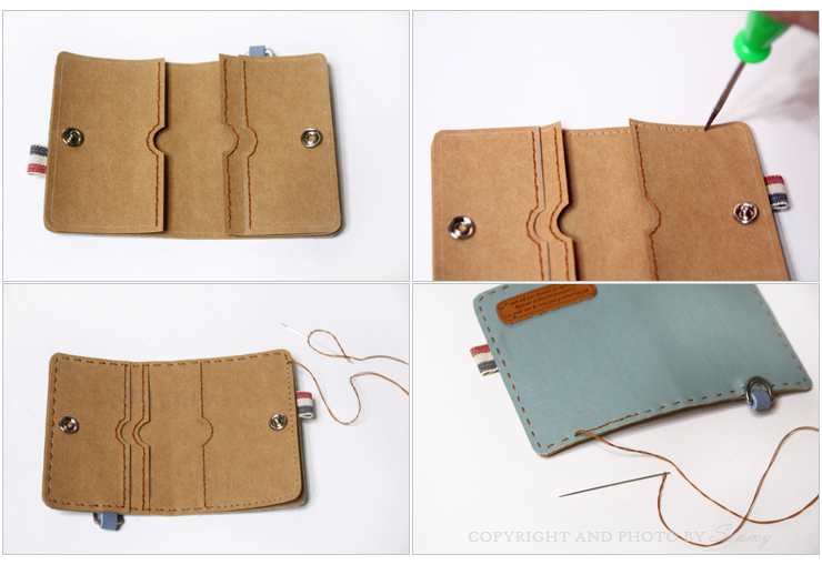 Simple DIY Faux leather wallet gift card holder, perfect gift.