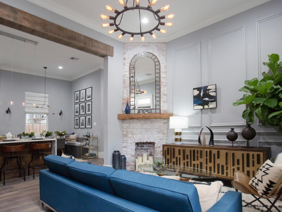 Property Brothers New Orleans pictures of renovated living room