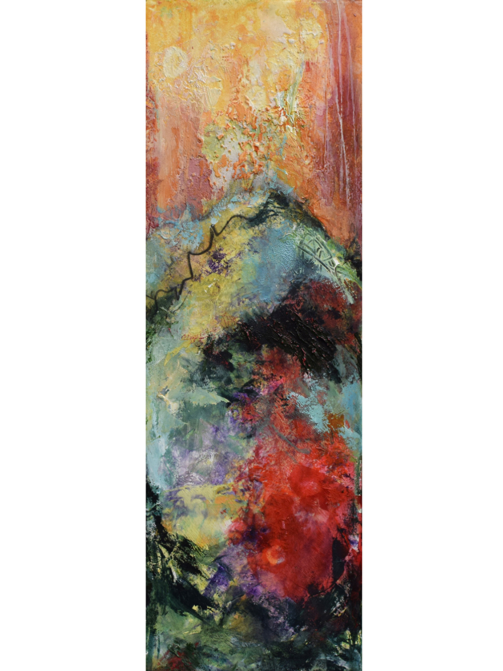 Contemporary Artists of New Mexico Vertical Art, Abstract Painting