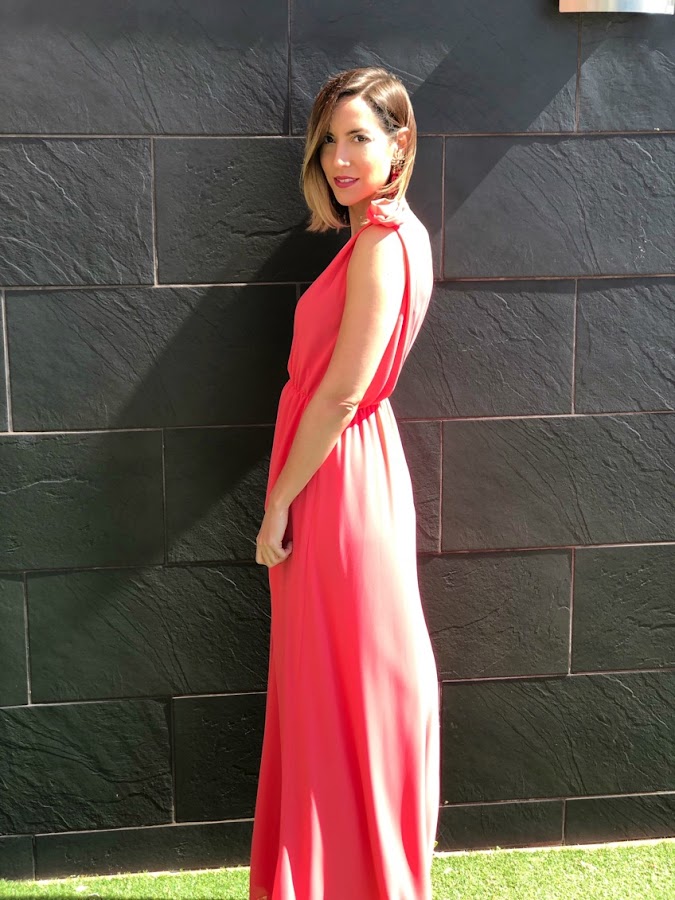 Fitness And Chicness-Vestido Largo Coral y Pendientes-Vestido y Tacon-6