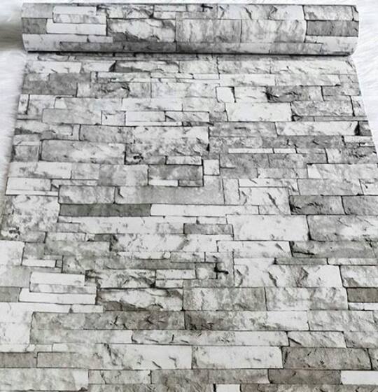 wallpaper sticker motif bata putih | wallstickku