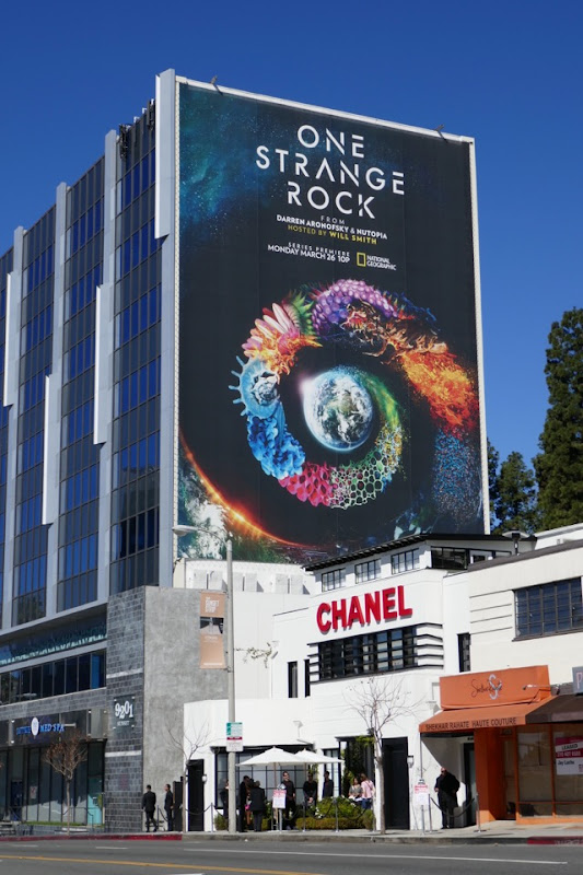 Giant One Strange Rock TV series billboard Sunset Strip One Strange Rock tv series billboard