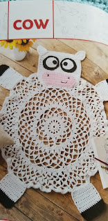 Crochet Pattern Cow Rug Pattern for Kids Rooms