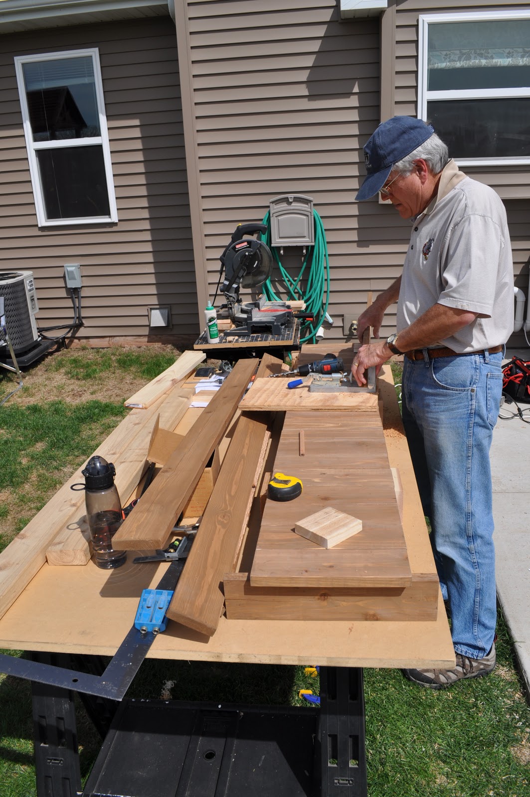 the colored door: Patio Bench