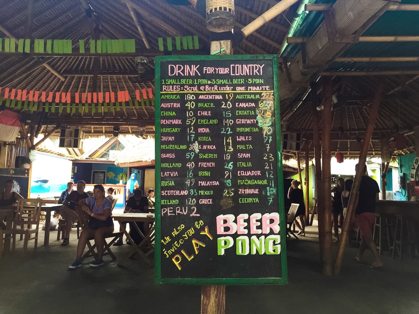 beer pong gili trawangan