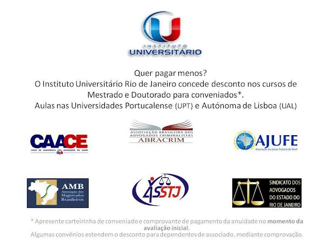 PARCERIA FIRMADA ENTRE IURJ E ABRACRIM PARA FORMAÇÃO DE TURMA DE MESTRADO E DOUTORADO EM PORTUGAL