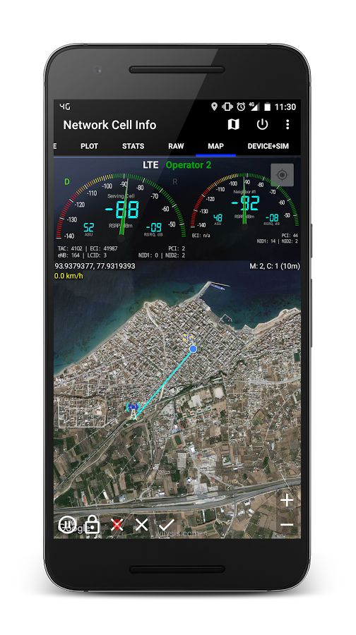 Come controllare segnale rete cellulare Network Cell Info app benckmark
