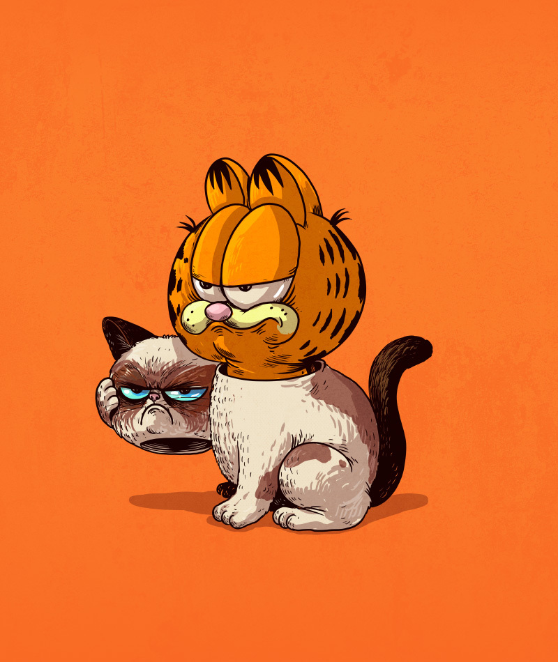 05-Grumpy-Cat-and-Garfield-Alex-Solis-Illustrations-of-Icons-Unmasked-www-designstack-co