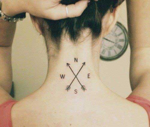neck arrow and compass tattoo ense pusula ok dövmesi neck arrow and compass tattoo ense pusula ok dövmesi