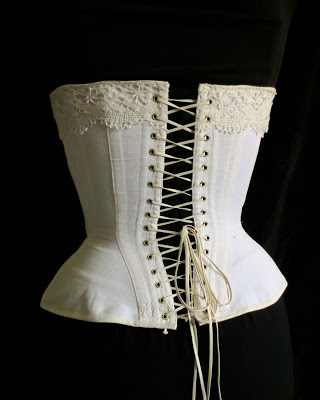Festive Attyre: Lace and lacing - 1876 corset