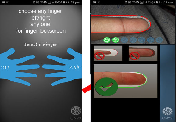If your mobile does not have Finger Lock, then make Mobile Camera FingerPrint Lock.