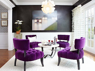ruang+santai+ungu Kombinasi Warna Interior Untuk Rumah Modern