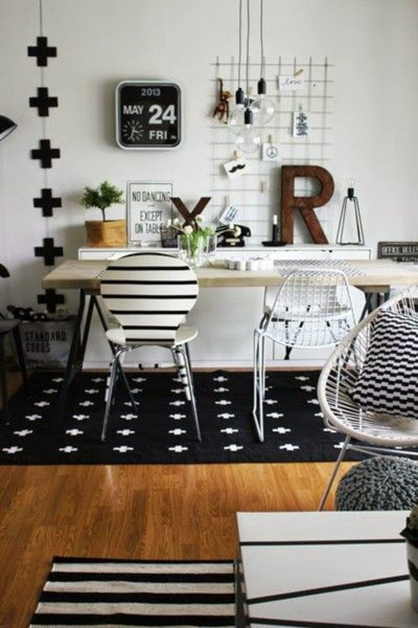 Carpet in black and white &#8211; wonderful ideas