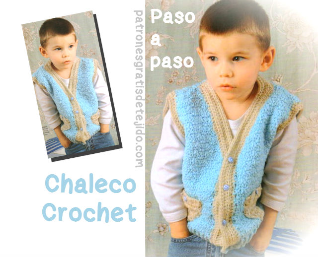 Circunstancias imprevistas Encantador Inaccesible Chaleco Crochet para Niño / Paso a paso