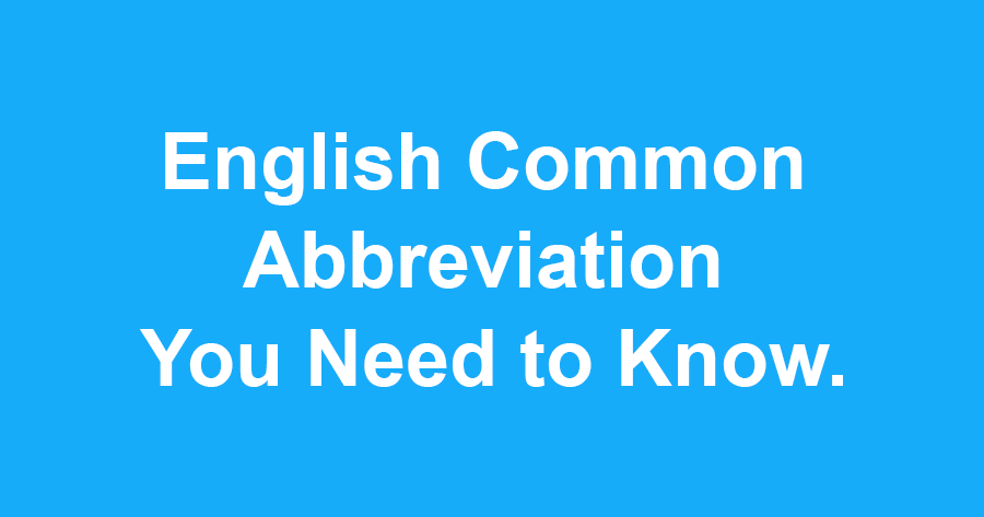 Common English abbreviations #learnenglish #inglese #ingles #english