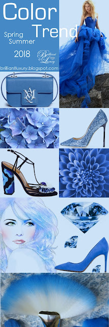 ♦Pantone Fashion Color Azure Blue #pantone #shoes #bags #blue #brilliantluxury
