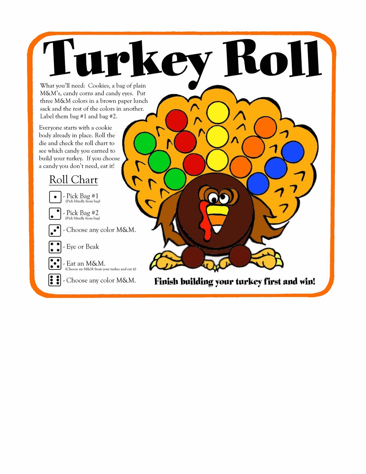Serendipity Hollow Turkey Roll Game Serendipity Hollow Turkey Roll Game
