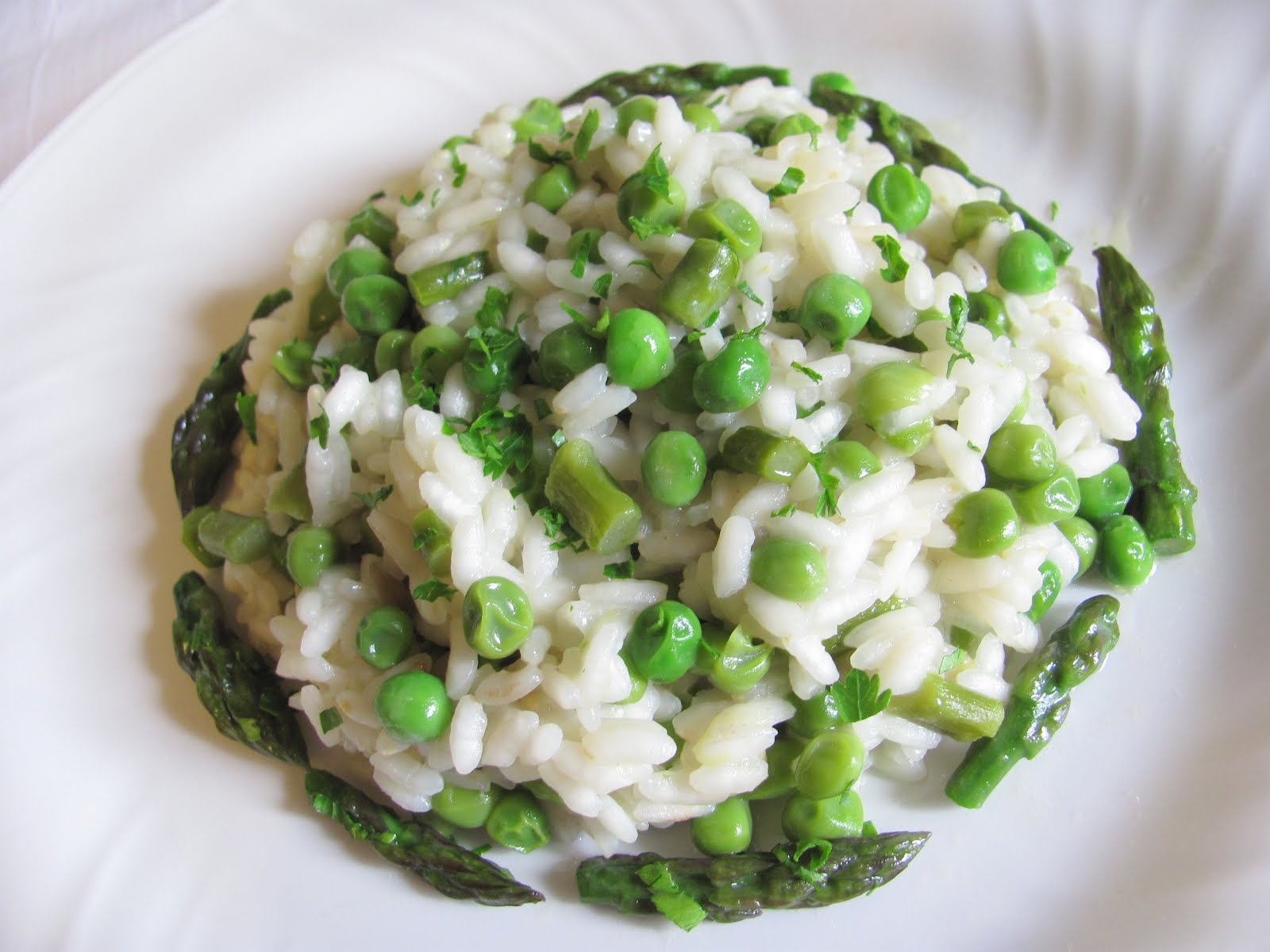 Sfizi e pasticci Risotto con piselli e asparagi