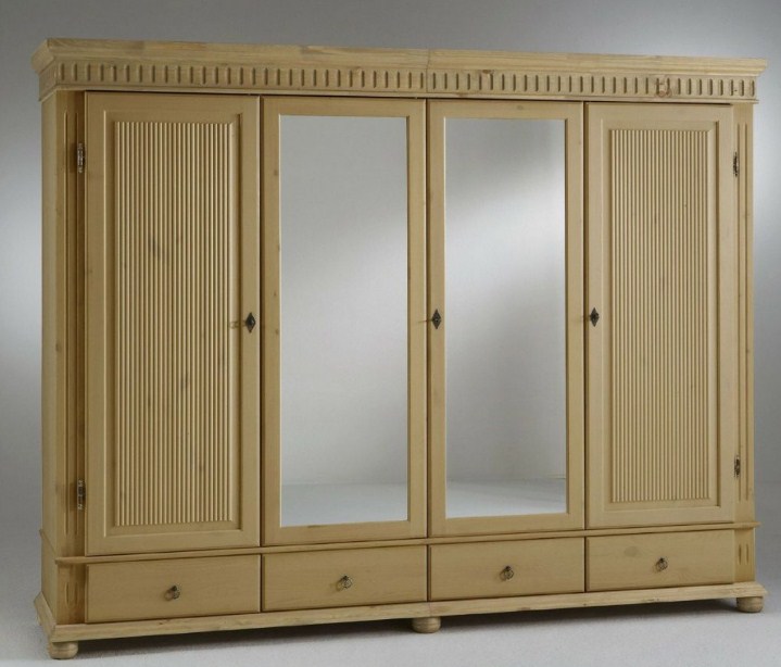 24 Model Lemari Pakaian Kayu Jati 4 Pintu Terbaru 2018 - Model Desain