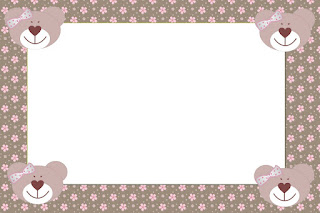 Bear Girl Free Printable Invitations, Labels or Cards.