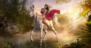 Amazing unicorn with girl ride wallpapers Amazing unicorn with girl ride wallpapers