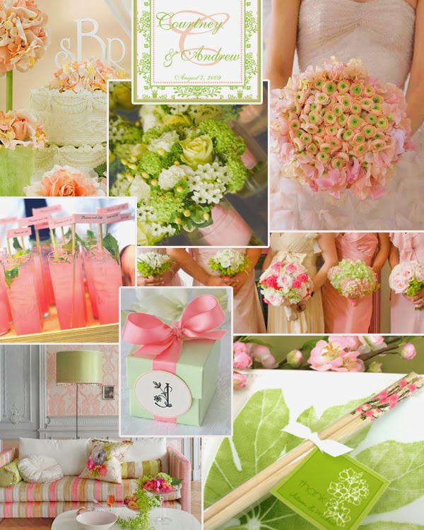 Memorable Wedding Pink and Green Wedding Theme Ideas