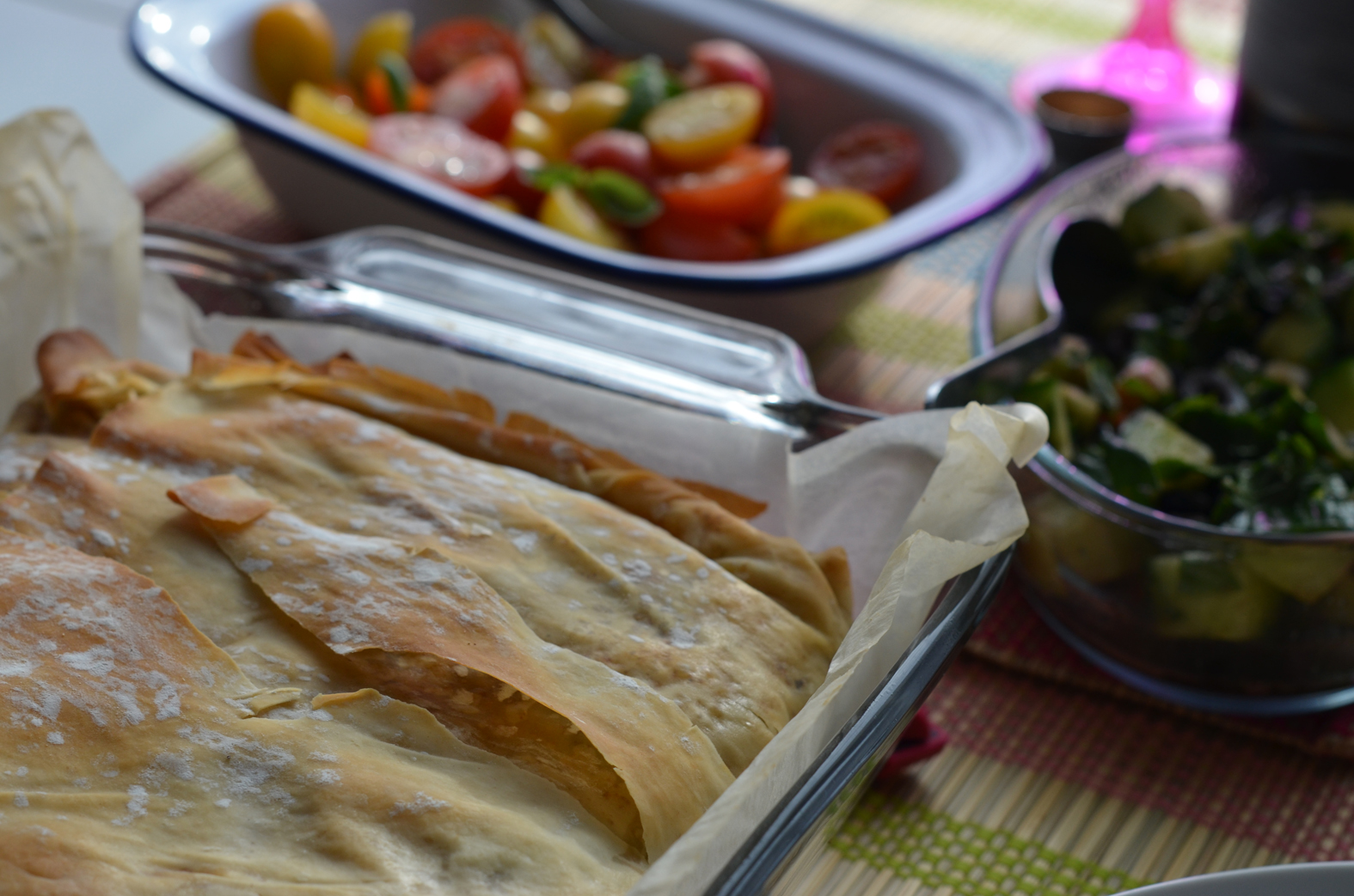 Foody Faces Jamie's Feta and Spinach Pie