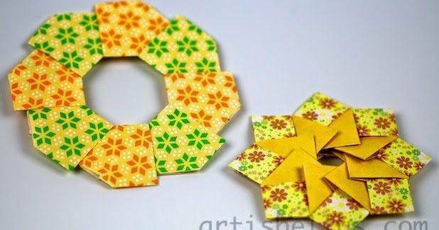 Holiday Decorations Origami Rings and Wreaths Origami Artis Bellus