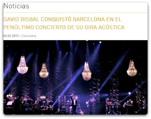 David Bisbal conquistó Barcelona en el penúltimo concierto de su Gira Acústica