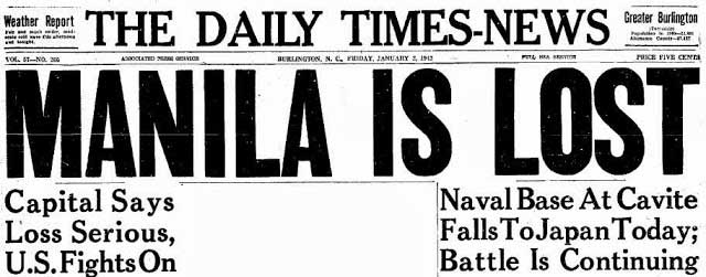 Japanese capture Manila, 2 January 1942 worldwartwo.filminspector.com