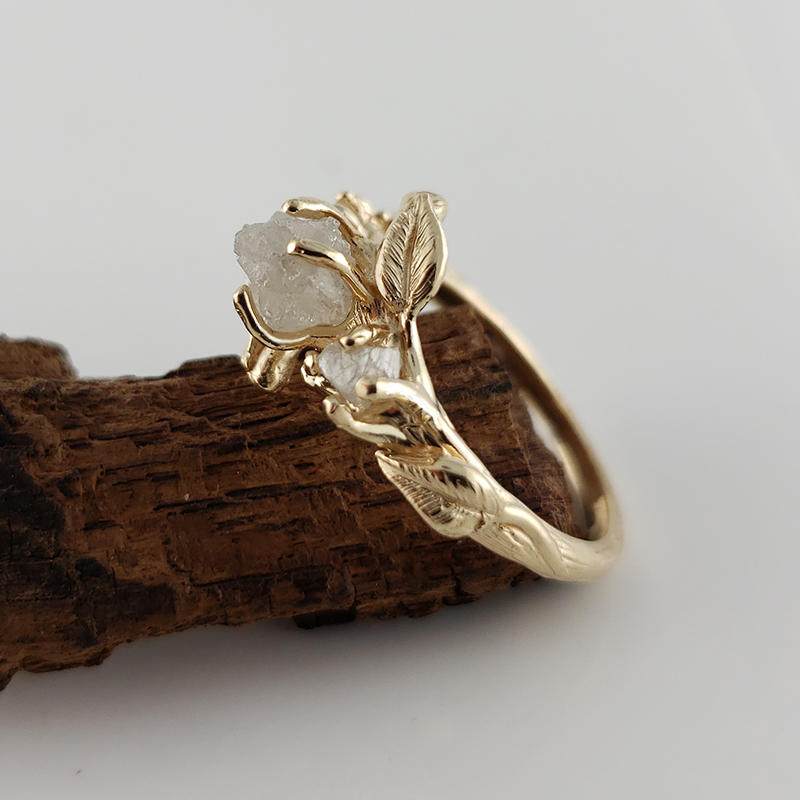 Dawn Vertrees Raw Uncut Rough Engagement Wedding Rings: Raw Three