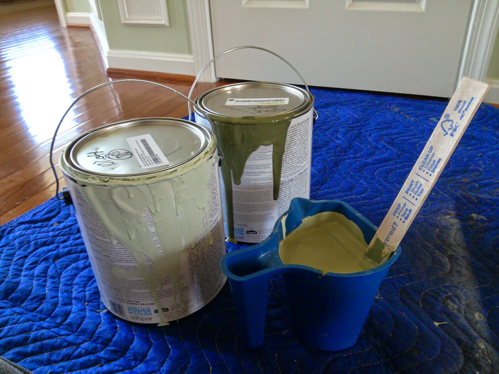 Renewing the New Pale Moss Green Paint by Olympic