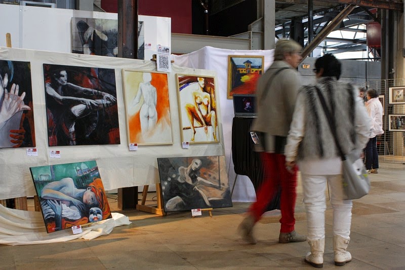 Stand der Künstlerin Olga David, Kunstmesse in Frankreich Stand der Künstlerin Olga David, Kunstmesse in Frankreich