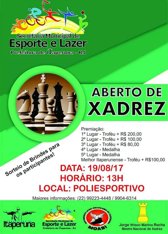 Jornal do Noroeste Online: Poliesportivo de Itaperuna vai ter aulas de  xadrez de graça