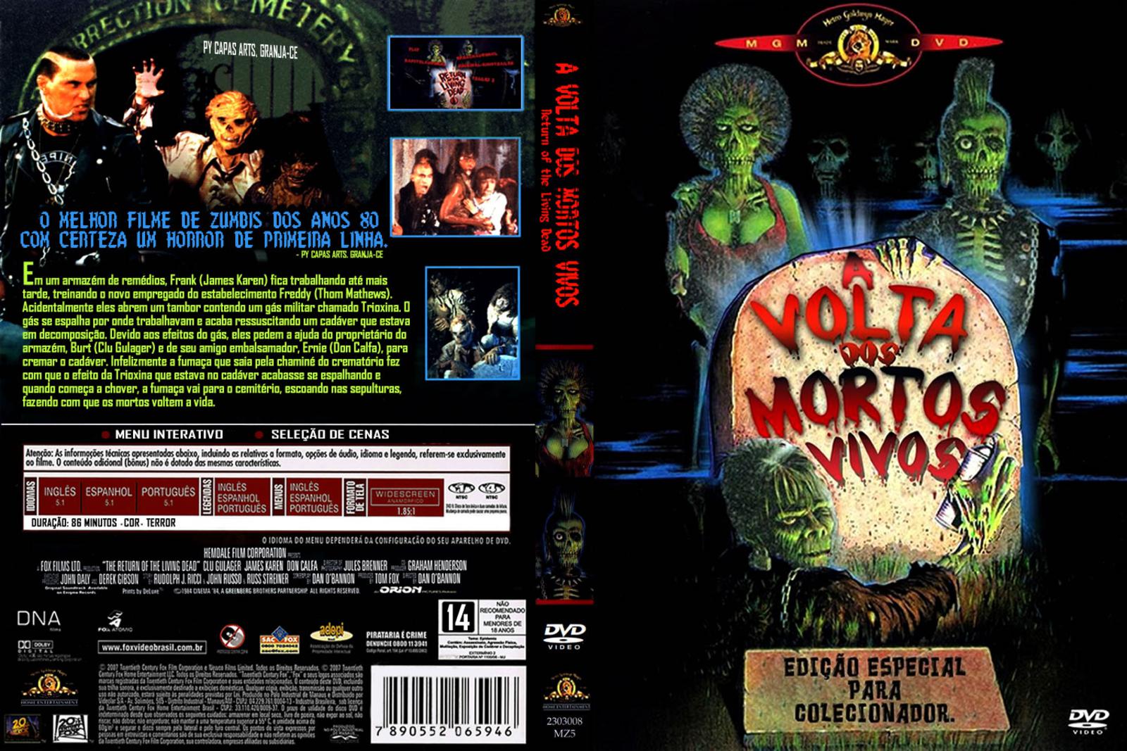 Capas De Filmes A Volta Dos Mortos Vivos (Return Of Lising Dead)
