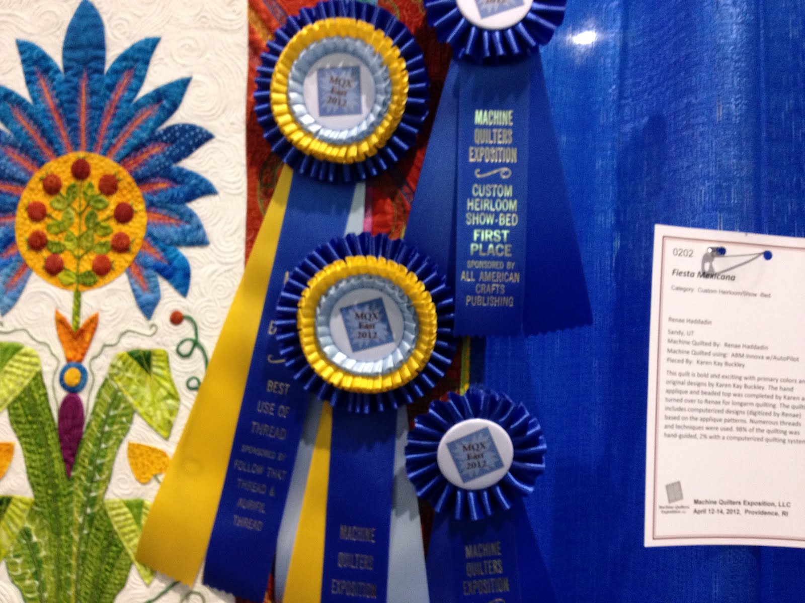 Rosthequilter, quilting is my sanity……. Machine Quilting Exposition