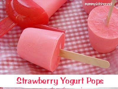 Mommy's Kitchen : Strawberry Yogurt Popsicles