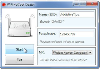 WiFi HotSpot Creator 2.0 واي فاي هوتسبوت لبث الانترنت من اللابتوب