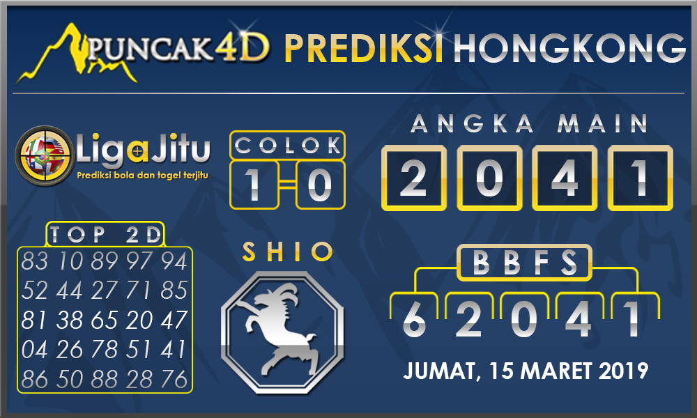 PREDIKSI TOGEL HONGKONG PUNCAK4D 15 MARET 2019