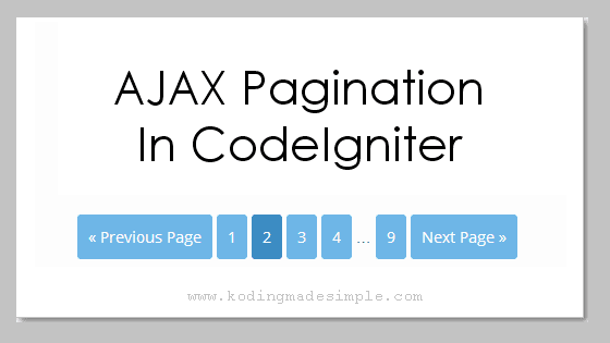 ajax pagination codeigniter tutorial